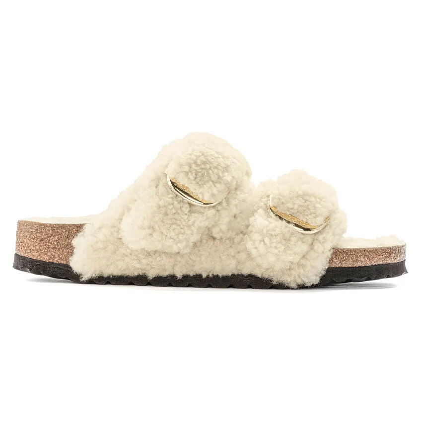 Birkenstock Arizona Big Buckle Teddy Eggshell   