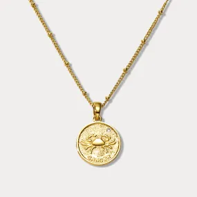 Cancer Constellation Coin Pendant Necklace