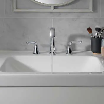 Delta Larkin Two Handle Widespread Bathroom Faucet