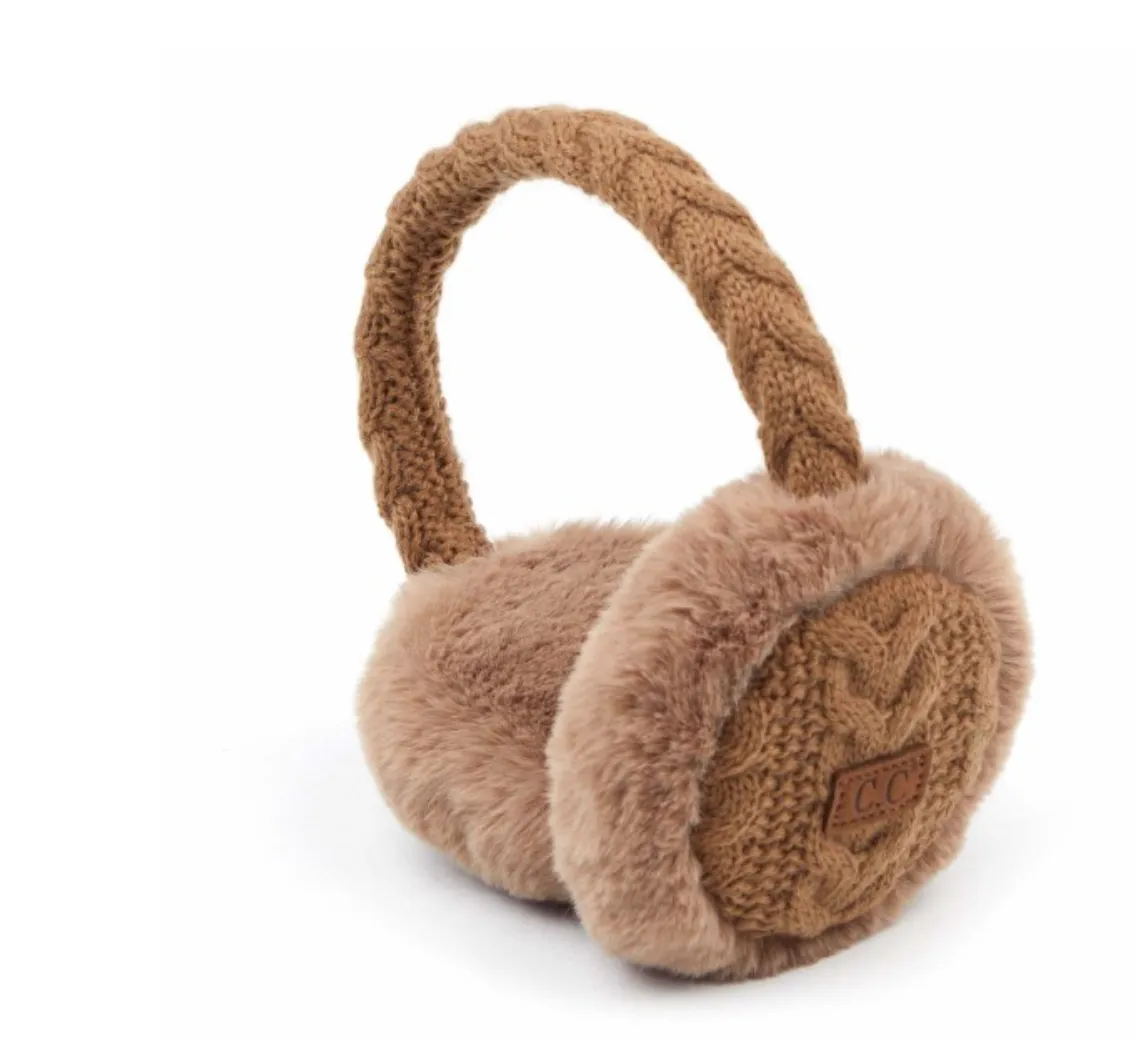 #F37 Cable Knit Adjustable CC Earmuffs