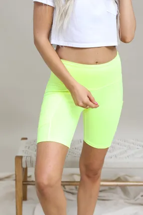 Luxe Wide Waistband Biker Shorts