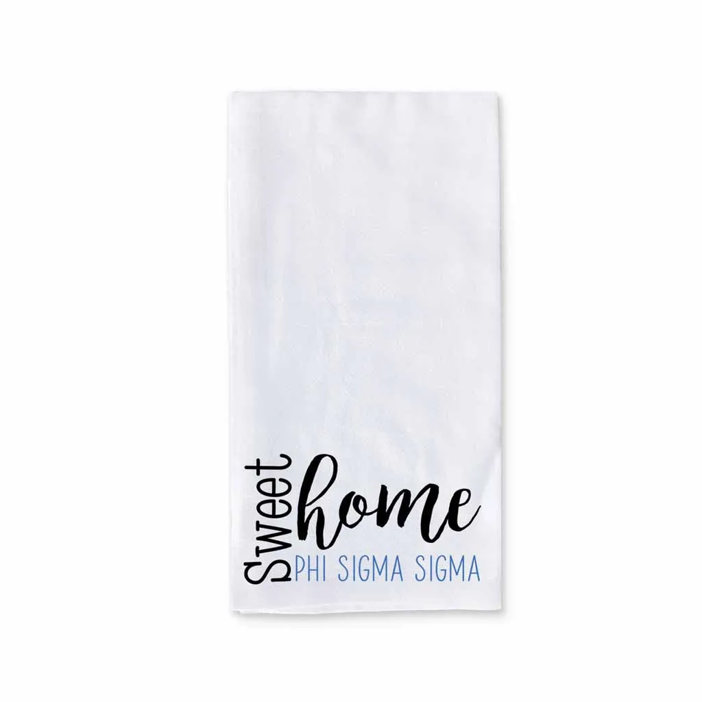 Sweet Home Phi Sigma Sigma Sorority Kitchen Towel