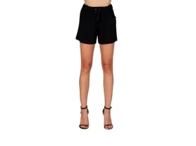 WOLM Shorts Elastico Donna Black 21PEW140